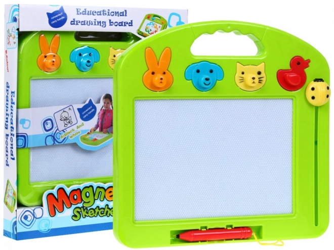 Dječja ploča za crtanje Zenn Pen 3+ + 4 boje + 4 pečata Životinje