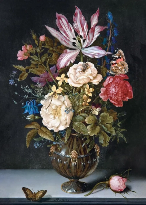 Puzzle Art: Tihi život s cvijećem 1000 dijelova