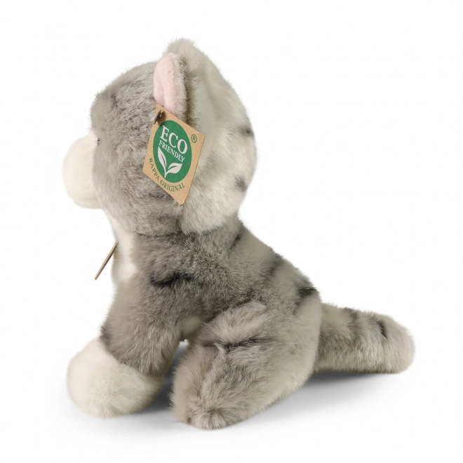 Siva plišana mačka 18 cm Eco-friendly