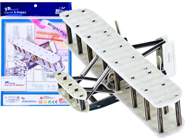 3D slagalica Zrakoplov Wright Flyer 51 dijelova