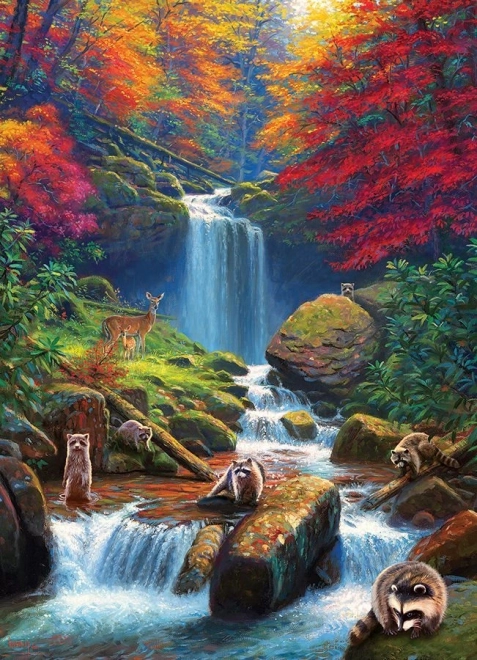 Puzzle Tajanstveni vodopadi u jesen 1000 dijelova