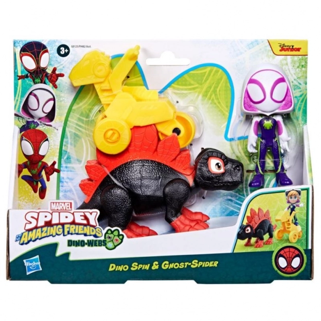 Spider-man kvaki i njegovi nevjerojatni prijatelji figurica s dinosaurom i dodatnom opremom