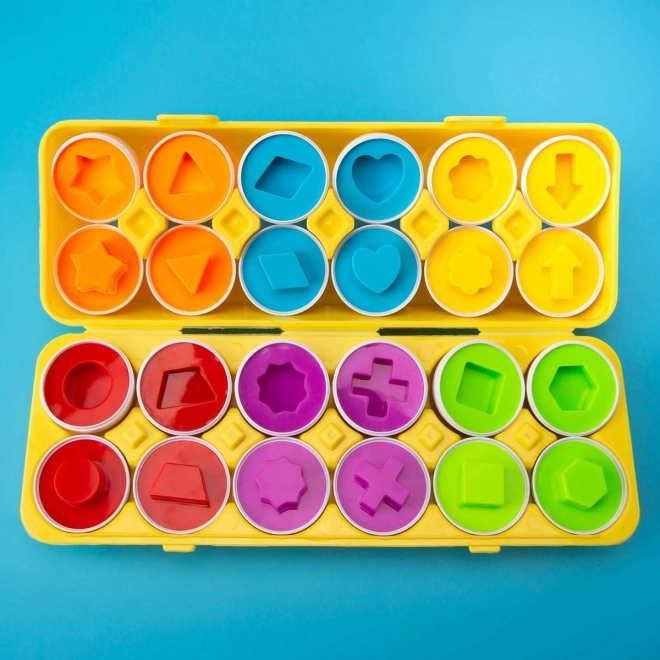 Montessori slaganje jajčića WOOPIE - Kombinirajte oblike i boje