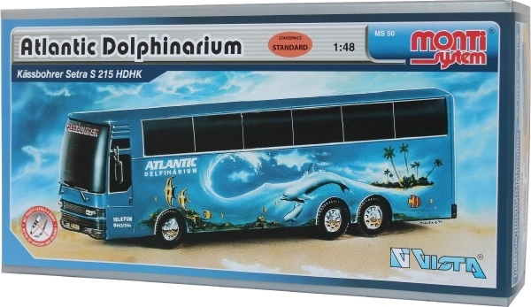 Građevinski set Monti System MS 50 Atlantski Delfinarij Bus 1:48 u kutiji 31,5x16,5x7,5cm