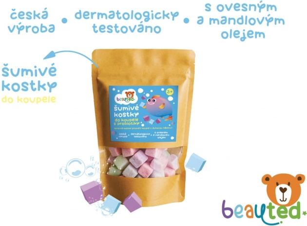 Šumeće kocke za kupku s probioticima u zatvarajućoj vrećici