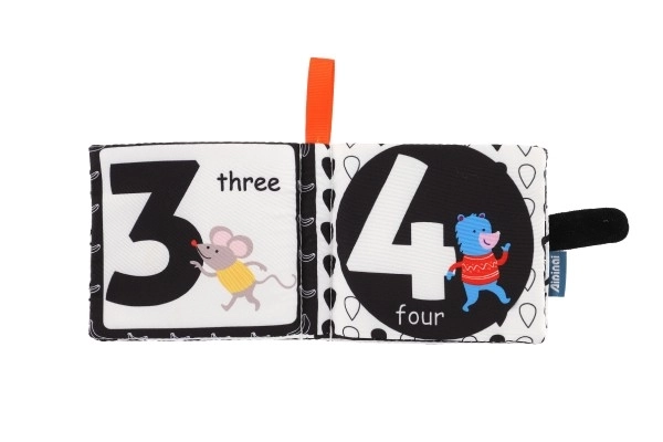Knjiga meka tkanina 12x11cm 3 vrste na kartici u vrećici 3m+