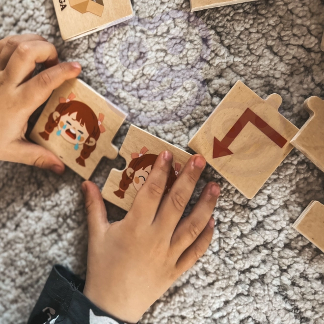 Drvene puzzle s suprotnim slikama VIGA