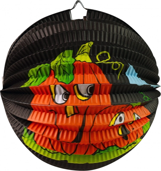 Crni halloween lampion s motivom bundeva 25 cm