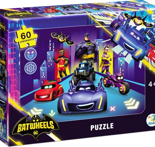 Puzzle DODO Batwheels: Noćna Vožnja 60 Dijelova
