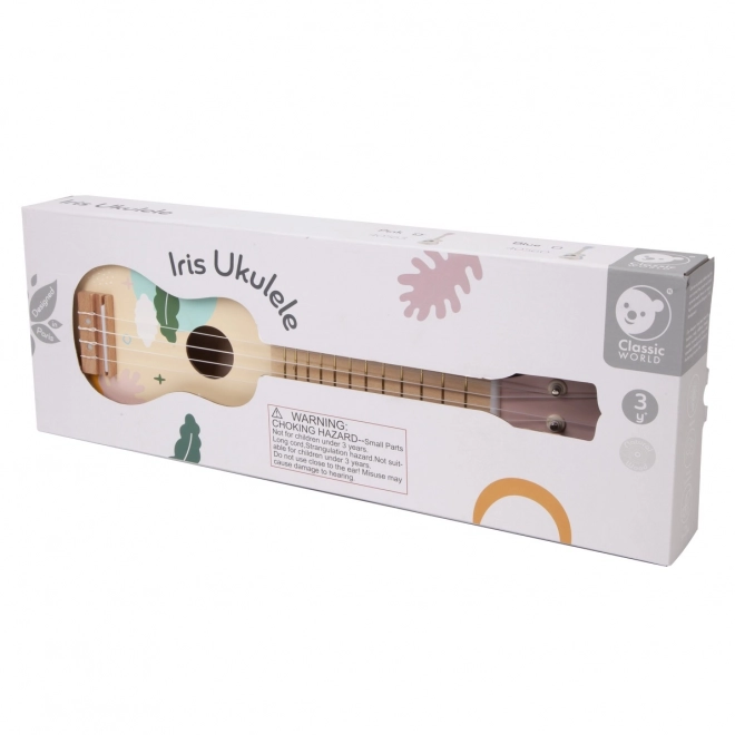 Klasični svijet drveno ukulele za djecu ružičasto