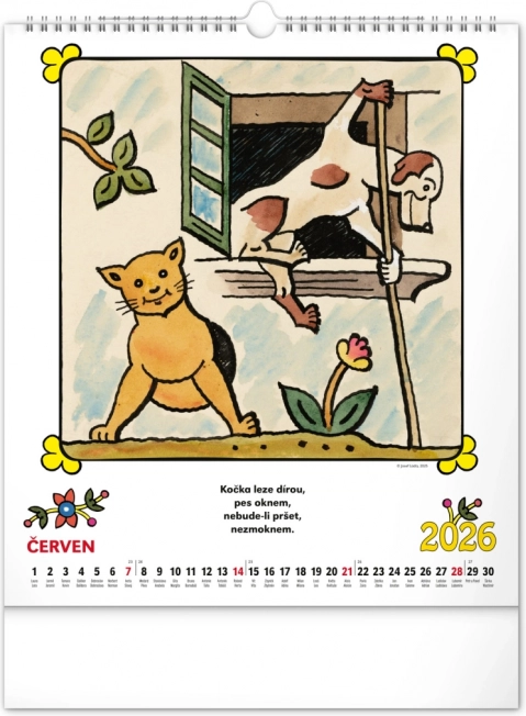 Zidni kalendar Josef Lada - Izreke 2026