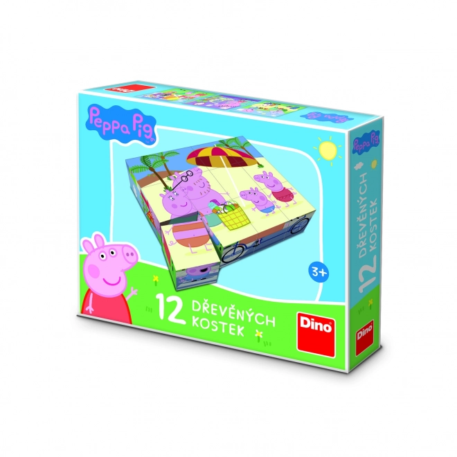 PEPPA PIG 12 Drvene licencne kocke