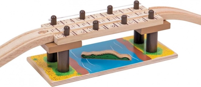 drveni safari most s krokodilom Bigjigs Rail