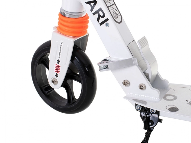 Sklopivi gradski romobil CARI 145 mm bijelo-crni