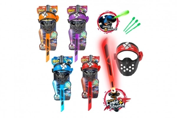 Ninja set mač + maska + strelice sa zvukom i svjetlom