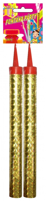 Zlatna party fontana 15 cm, 50 s, 2 kom