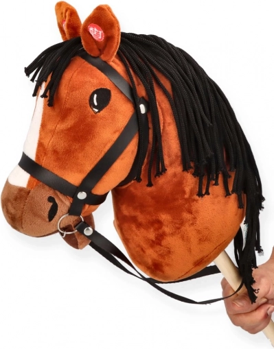 Hobby horse smeđak na štapu za djecu