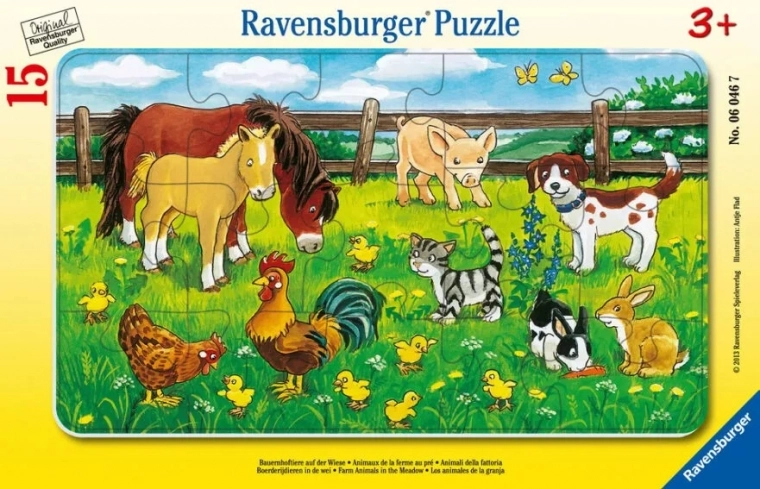Puzzle s kućnim životinjama 15 dijelova