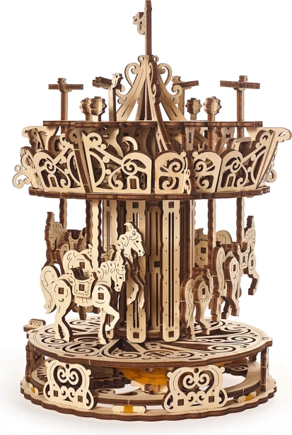 Drveni mehanički vrtuljak UGEARS 3D puzzle