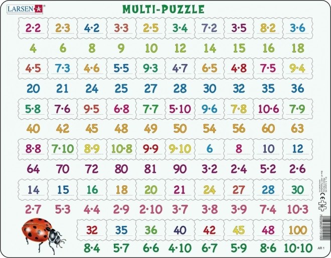 Larsen Puzzle Matematika: Množenje 81 Dijelova