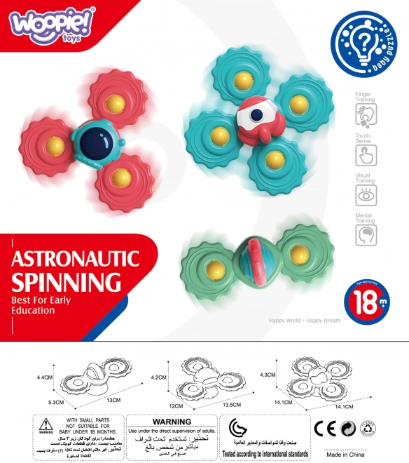 Woopie dječji spinners grickalica set od 3 kom
