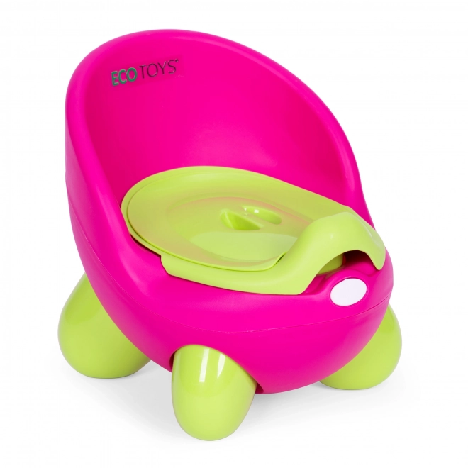 Dječji noćnik s ergonomskom potporom ECOTOYS ružičasto-zelene boje
