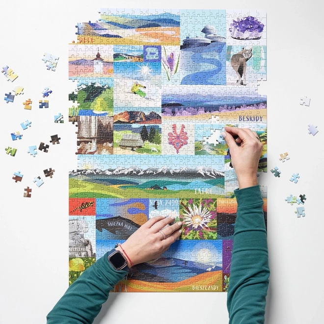 Puzzle Puzzlove Poljske planine 1000 dijelova
