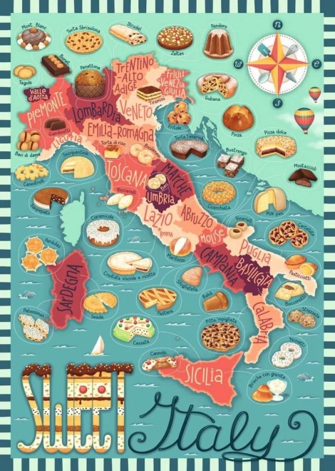 Puzzle RAVENSBURGER Slatka karta Italije 1000 dijelova