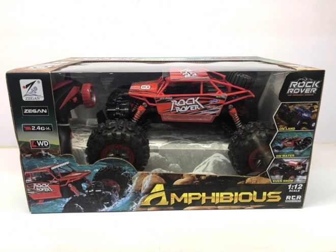 Crveni amfibijski RC auto