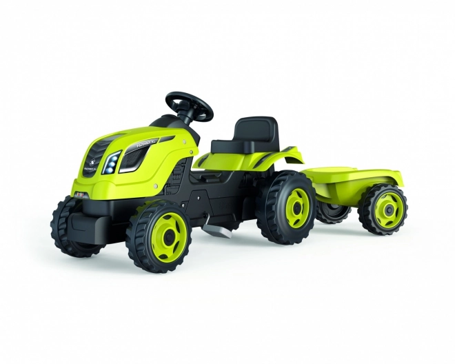 Traktor na pedale Farmer XL zeleni s prikolicom