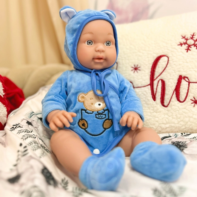 Woopie kraljevska lutka beba u odijelu medvjedića 46 cm