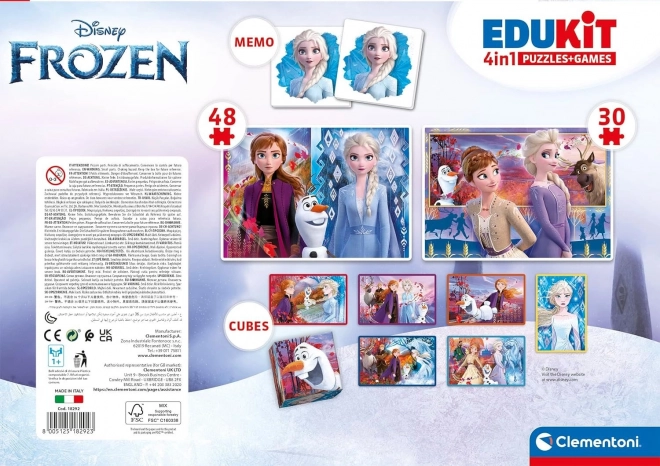CLEMENTONI Zbirka igara Snježno kraljevstvo 4u1