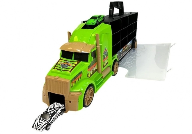 Kofer Kamion Transporter Sorter s dinosaurusima zeleni