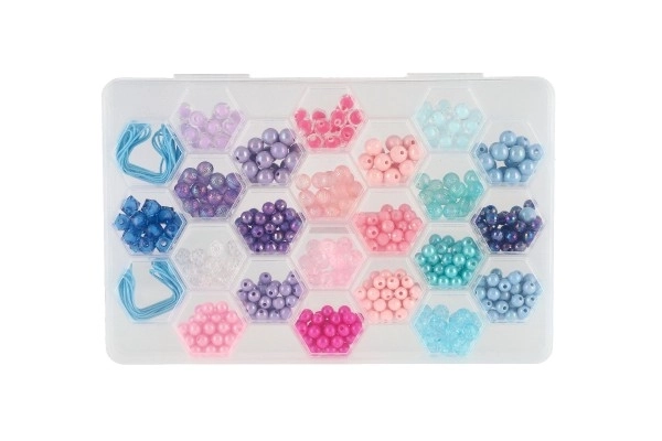 Plastične perlice u boji s uzicom u plastičnoj kutiji 20x16,5cm