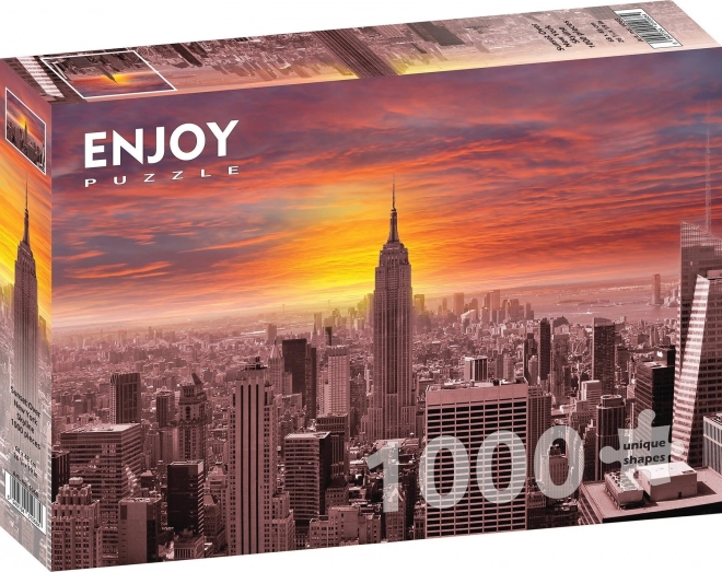 Uživajte u slagalici Zalazak sunca nad panoramom New Yorka 1000 dijelova