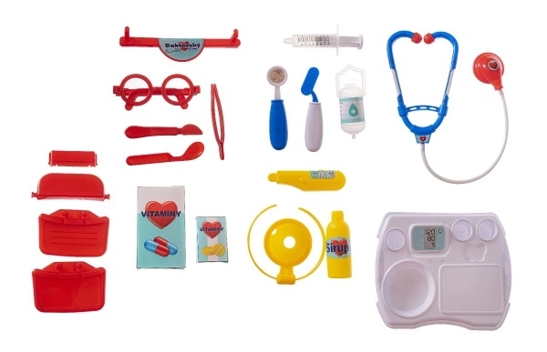 Set doktor/liječnik plastika u plastičnom kovčegu 24x22x9 cm u vrećici