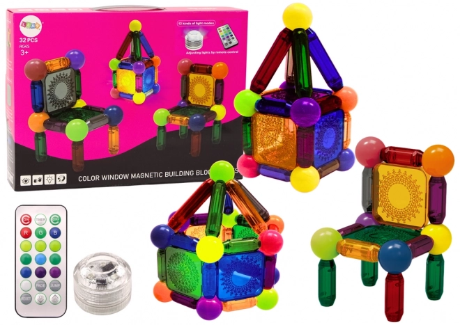 Set magnetskih kocki s osvjetljenjem 32 elementa