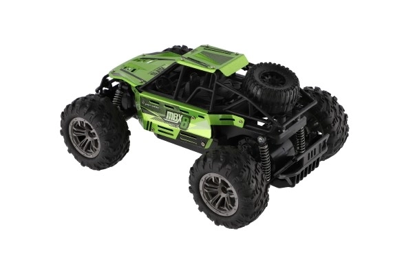 Auto RC buggy teren zeleno 22cm plast 2,4GHz na baterije + punjivi paket u kutiji 32x16x18cm