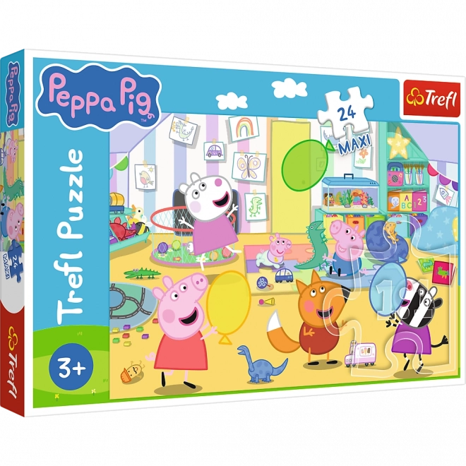 Puzzle 24 maxi – lijepa Peppa – Sretno prase PEPPA od Trefl