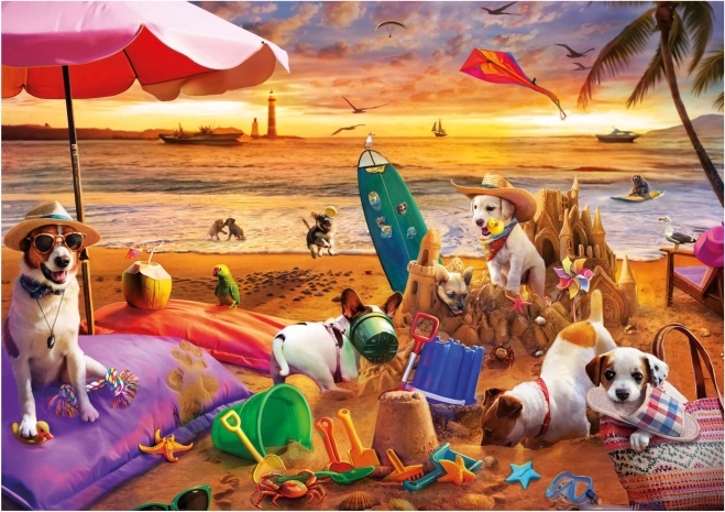 Puzzle Educa Psi na Plaži 1000 Dijelova