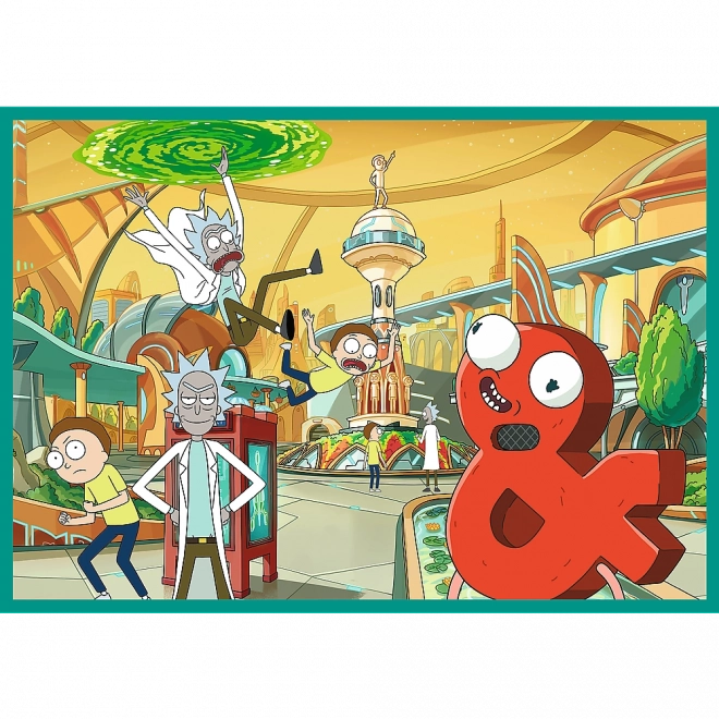 Puzzle 4x250 Uvrtjeti svijet Ricka i Mortyja od Trefla