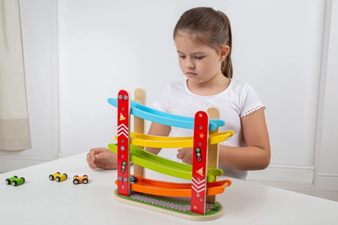 Drvena trkaća staza za automobile od Bigjigs Toys