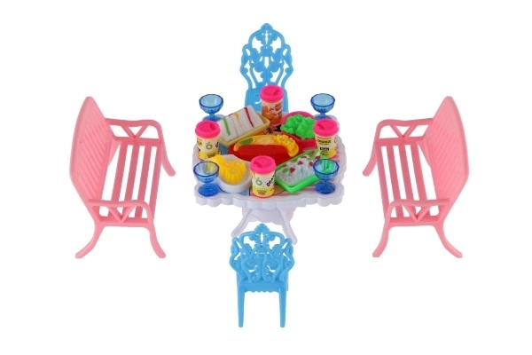 Namještaj za lutke plastika 4 boje u blisteru 14x11x16cm