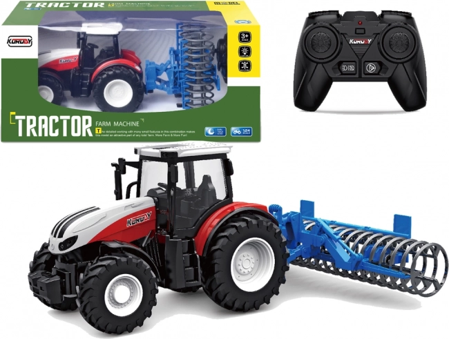 Zabavni daljinski upravljani traktor s gumenim kotačima
