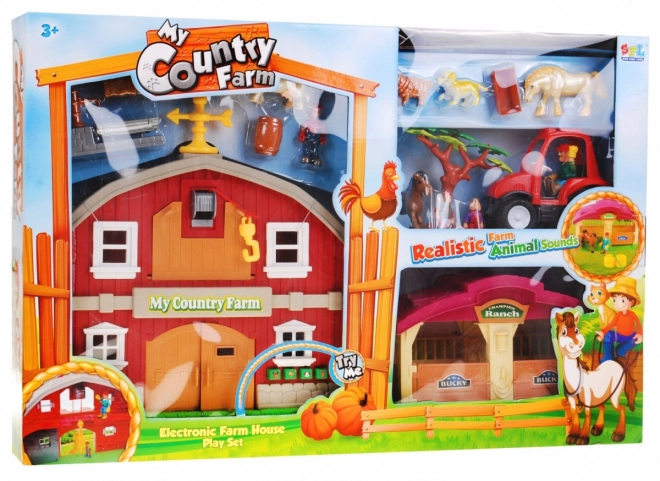 Set za djecu 3+ Farma s figurama, štalom i traktorom