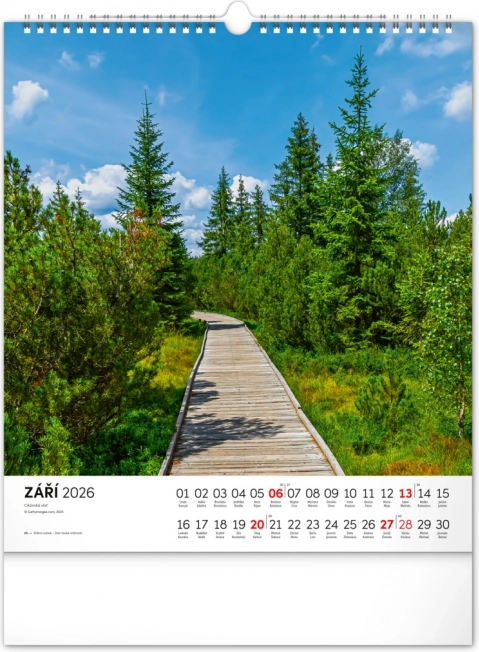 Zidni kalendar Šumava 2026