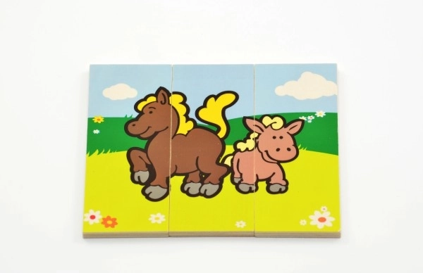Puzzle Moje prve životinjice drvene 18 dijelova za najmlađe u kutiji 13x11,5x4,5cm 12m+ MPZ