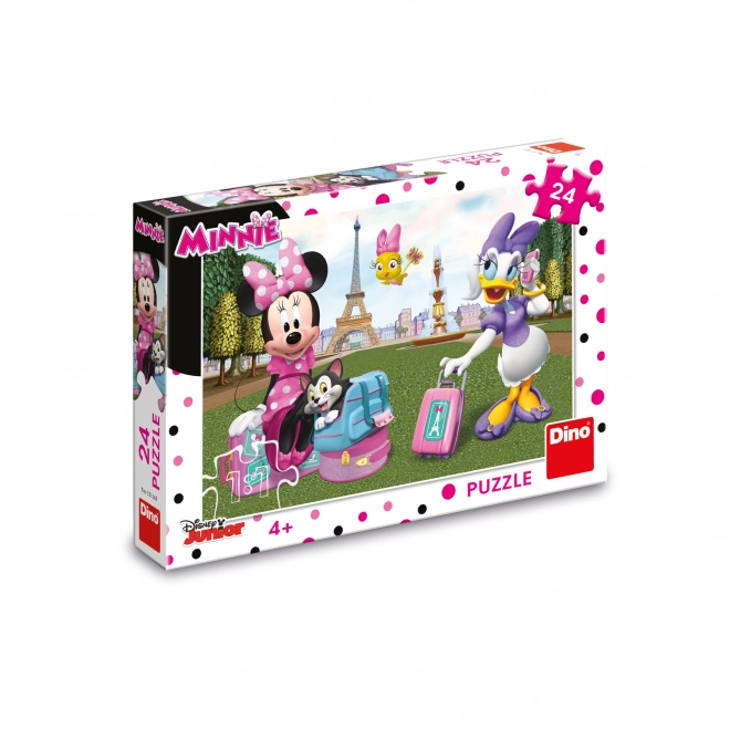 Puzzle Minnie i Daisy u Parizu 24 dijelova