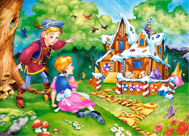 Puzzle medena kućica od 60 dijelova