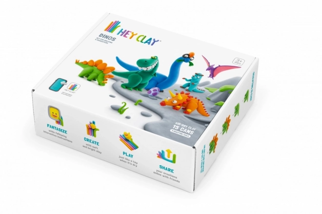 Plastična masa Hey Clay set Dinosauri